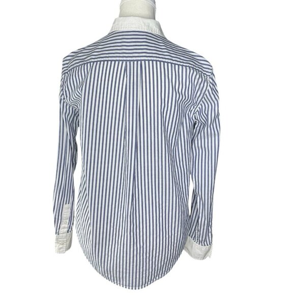 Everlane Women’s Mariner Blue Must-Have Cotton Silky Button Front Shirt 0/C39‎ - Picture 4 of 13